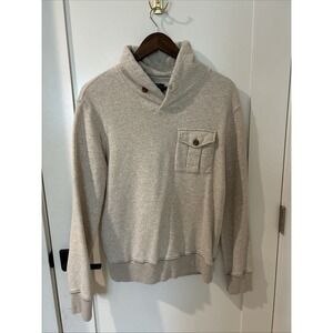 2000s Y2K J. Crew Collared Half Button Crewneck Sweatshirt, S Men's